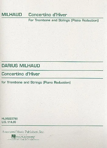 Milhaud Darius: Concertino d'Hiver na puzon i fortepian