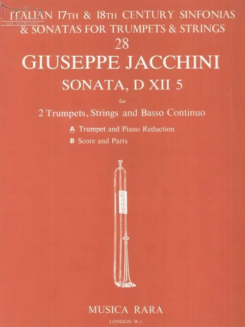 Giuseppe Jacchini: Sonata D XII 5 na 2 trąbki, smyczki i basso continuo