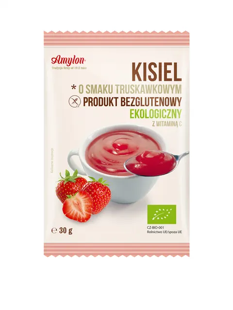 Kisiel o Smaku Truskawkowym bezglutenowy BIO 30g - Amylon