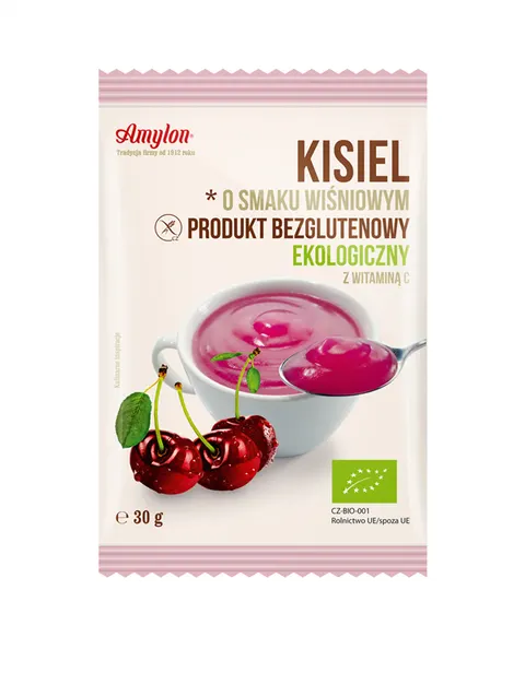 Kisiel o Smaku Wiśniowym bezglutenowy BIO 30g - Amylon