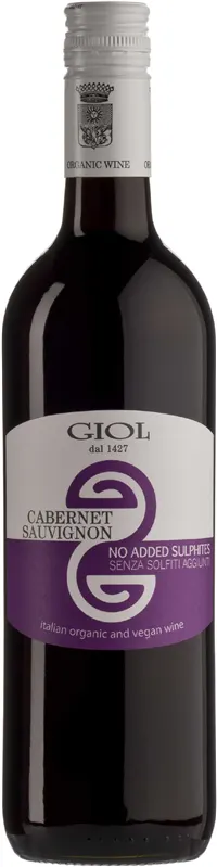 WINO CABERNET BEZ DODATKU SIARCZYNÓW CZERWONE WYTRAWNE BIO 0,75 L (WŁOCHY)