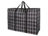 Ogromna torba 150 l do pakowania rzeczy 07mat - 60/85/30 cm czarna krata
