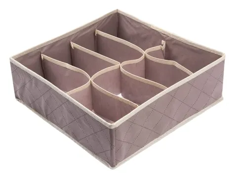 Organizer do szuflady 32x32x12 - 8 przegródek brązowy