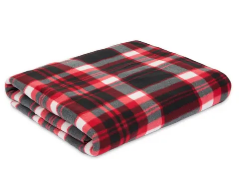 Koc polarowy 160x210 cm krata 12