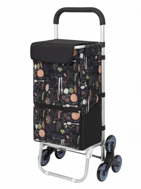Wózek zakupowy na schody 55 l kosz 3k menu