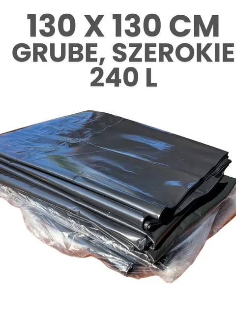 Worki foliowe 240 l na odpady i nie tylko /5 szt