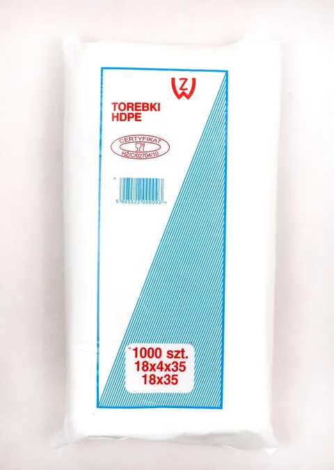 Torebki woreczki foliowe hdpe wyciągane 10x22 cm 1000 szt.