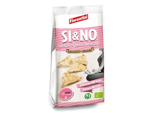 Chrupki Gryczane Piramidki z Quinoa i Amarantusem Bezglutenowe Bio 80 g - Fiorentini