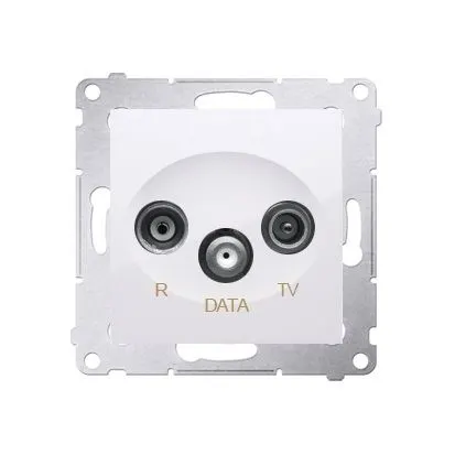 SIMON54 Gniazdo R-TV-DATA (moduł).; białe