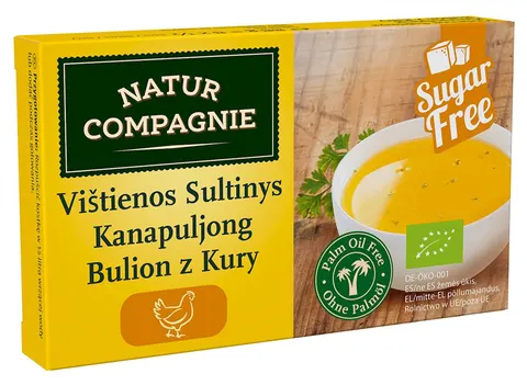 BULION - KOSTKI DROBIOWE BEZ DODATKU CUKRÓW BIO 88 g - NATUR COMPAGNIE