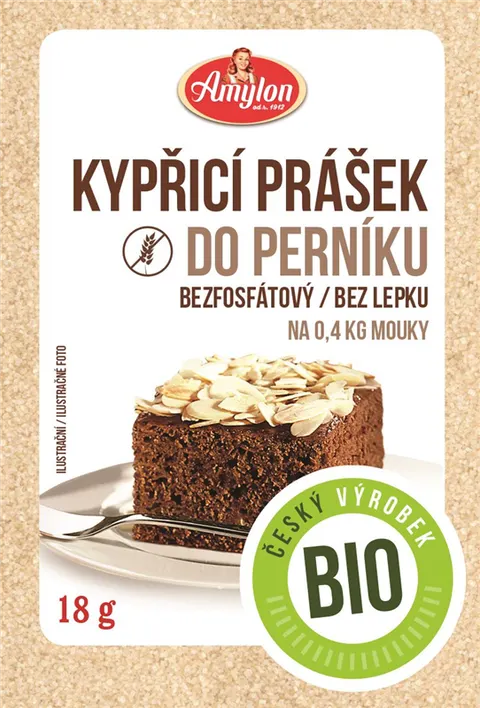 PROSZEK DO PIECZENIA Z PRZYPRAWĄ DO PIERNIKA BEZGLUTENOWY BIO 18 g - AMYLON