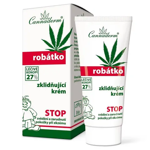 Ochronny krem z konopi dla dzieci 27% Cannaderm Robatko
