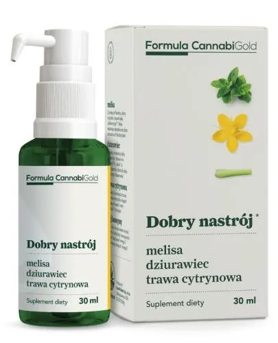 Formula CannabiGold - Dobry nastrój - melisa dziurawiec trawa cytrynowa 30 ml