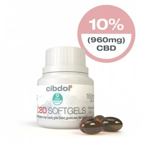 Olej CBD Cibdol 10% 60 kapsułek