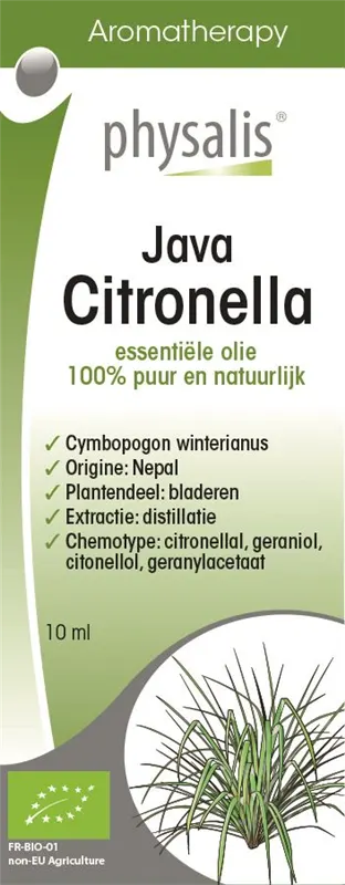 OLEJEK ETERYCZNY CITRONELLA (CYTRONELLA) BIO 10 ml - PHYSALIS
