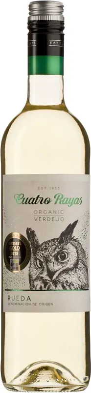 WINO CUATRO RAYAS VERDEJO BIAŁE WYTRAWNE BIO 0,75 L (HISZPANIA)