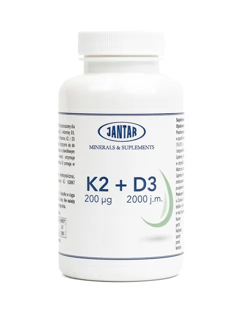 WITAMINA K2 + D3 90 KAPSUŁEK - JANTAR