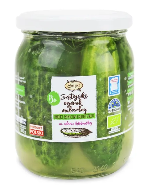 OGÓRKI SĄTYSKIE MAŁOSOLNE BIO 400 g (300 g) - SĄTYRZ