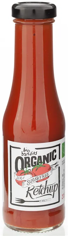 KETCHUP BEZ DODATKU CUKRÓW BIO 325 ml - BIO BANDITS