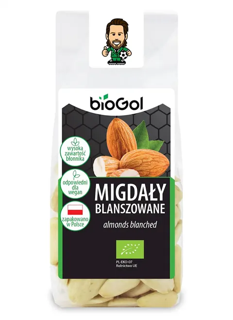 MIGDAŁY BLANSZOWANE BIO 100 g - BIOGOL