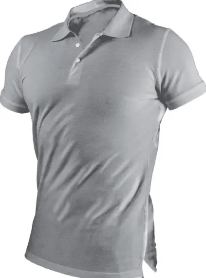 Koszulka polo "GARU" szary r , L S-44675 STALCO