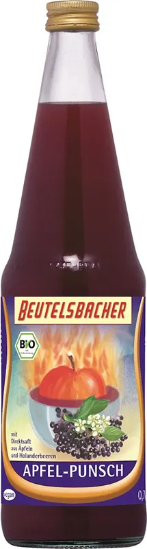 PONCZ JABŁKOWY Z CZARNYM BZEM BIO 700 ml - BEUTELSBACHER