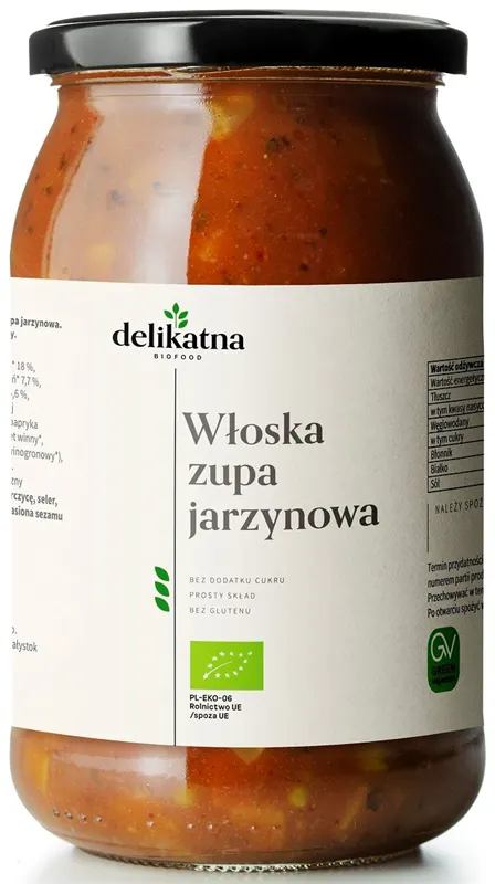 ZUPA WŁOSKA JARZYNOWA BIO 900 ml - DELIKATNA