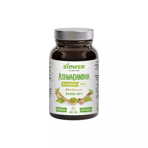 ASHWAGANDHA EKSTRAKT 120 KAPSUŁEK (400 mg) BEZGLUTENOWA - HEMPKING (BIOWEN)