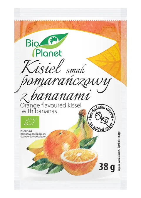 Kisiel o Smaku Pomarańczowym z Bananami BIO 38g - Bio Planet