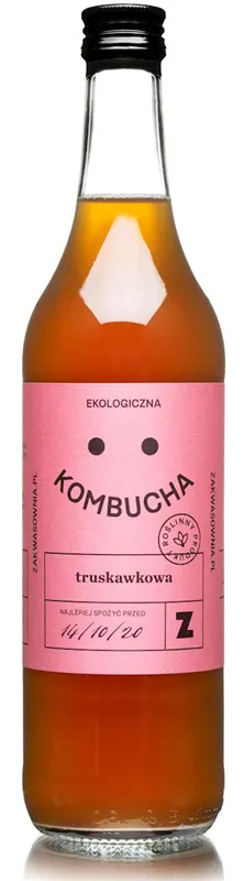 KOMBUCHA TRUSKAWKOWA BIO 270 ml - ZAKWASOWNIA