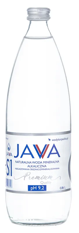 WODA MINERALNA JAVA ALKALICZNA NIEGAZOWANA 860 ml - WODY KARPACKIE