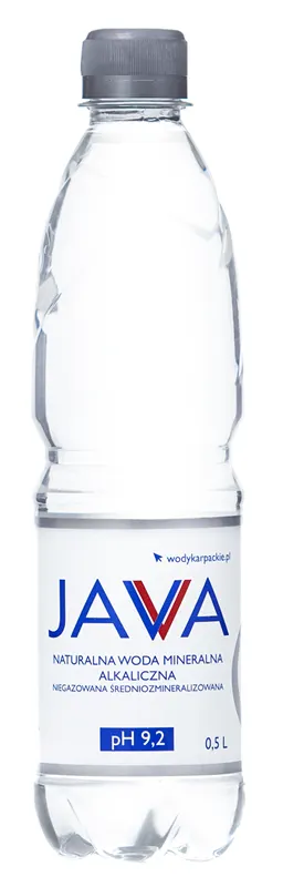 WODA MINERALNA JAVA ALKALICZNA NIEGAZOWANA 500 ml - WODY KARPACKIE