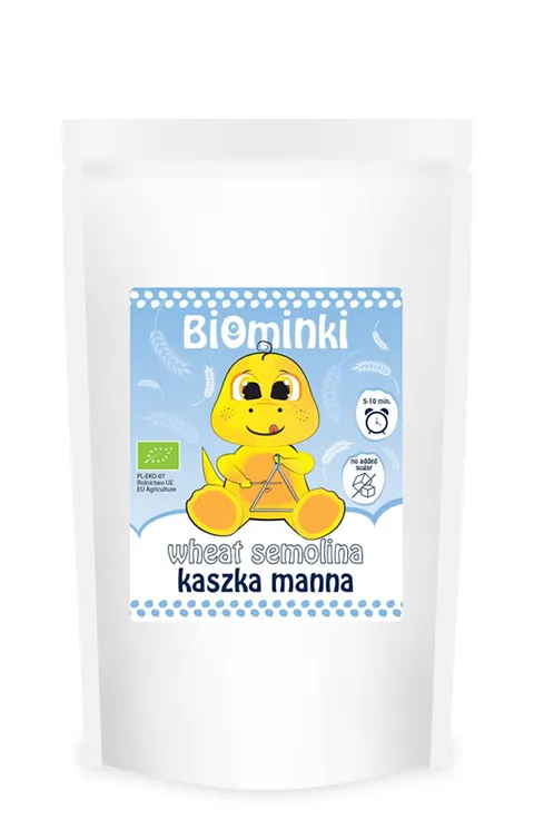 KASZKA MANNA PEŁNOZIARNISTA BIO 200 g - BIOMINKI