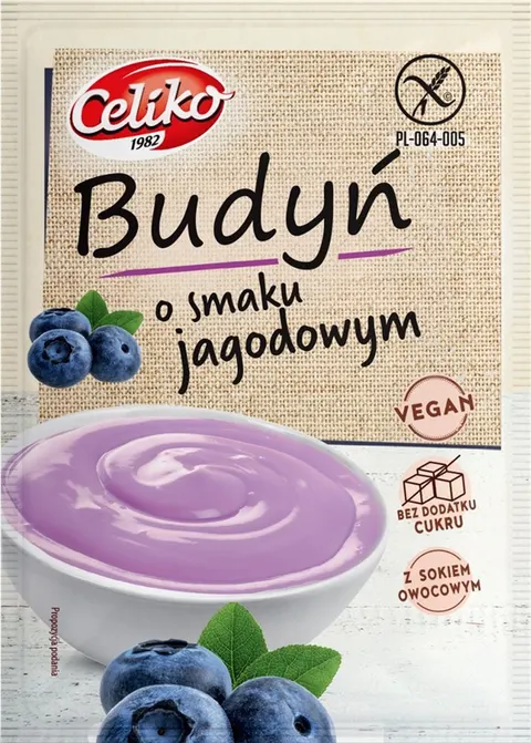 BUDYŃ O SMAKU JAGODOWYM B/G 40G - CELIKO