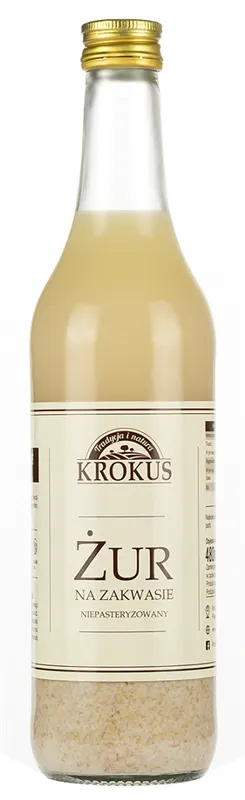 ŻUR NA ZAKWASIE NIEPASTERYZOWANY 480 ml - KROKUS