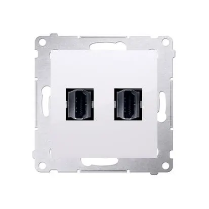 SIMON54 Gniazdo HDMI podwójne (moduł); białe