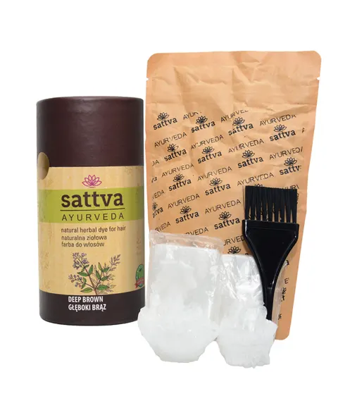 HENNA GŁĘBOKI BRĄZ ECO 150 g - SATTVA
