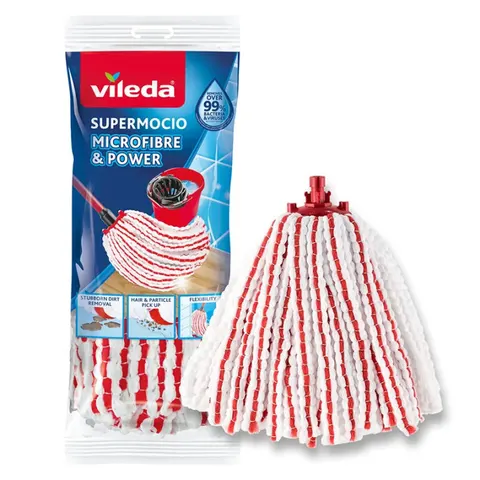 VILEDA Wkład do mopa SUPERMOCIO MICROFIBRE & POWER, 1 szt