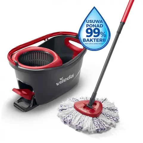 VILEDA Mop obrotowy z wiadrem 3w1 mikrofibra TURBO BOX, 1 szt