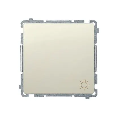 SIMON BASIC Przycisk światło 10A 250V, moduł, zaciski szybkozłącza, beż; BMS1.01/12