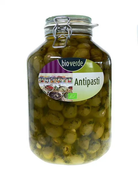OLIWKI ZIELONE NADZIEWANE CZOSNKIEM BIO 4,75 kg - BIO VERDE