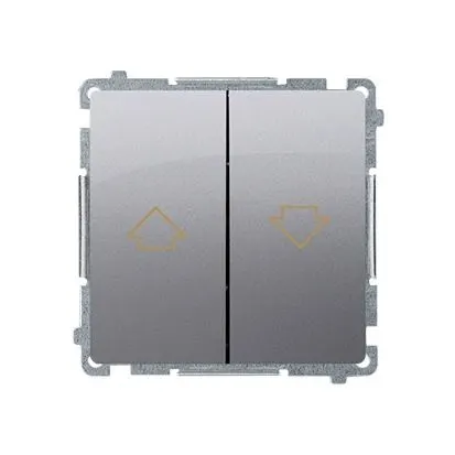 BASIC Przycisk żaluzjowy (moduł) 10AX, 250V~, zaciski śrubowe; stal inox