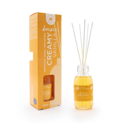 LA CASA DE LOS AROMAS BASIC Patyczki zapachowe CREAMY VANILLA, 95 ml