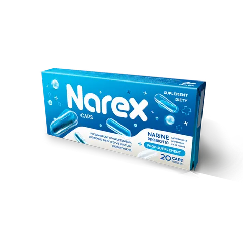 SUPLEMENT DIETY NA WSPARCIE UKŁADU POKARMOWEGO 20 KAPSUŁEK - NAREX