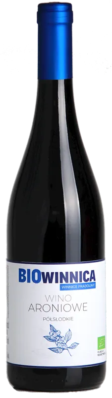 WINO ARONIOWE PÓŁSŁODKIE BIO 750 ml - WINNICE PRADOLINY (BIOWINNICA)