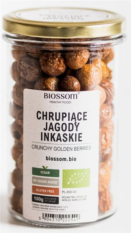 JAGODY INKASKIE LIOFILIZOWANE CHRUPIĄCE BEZGLUTENOWE BIO 100 g - BIOSSOM