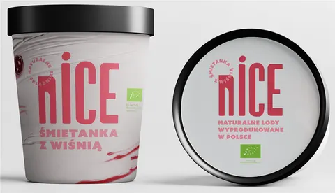 LODY ŚMIETANKA Z WIŚNIĄ BIO 475 ml - NICE