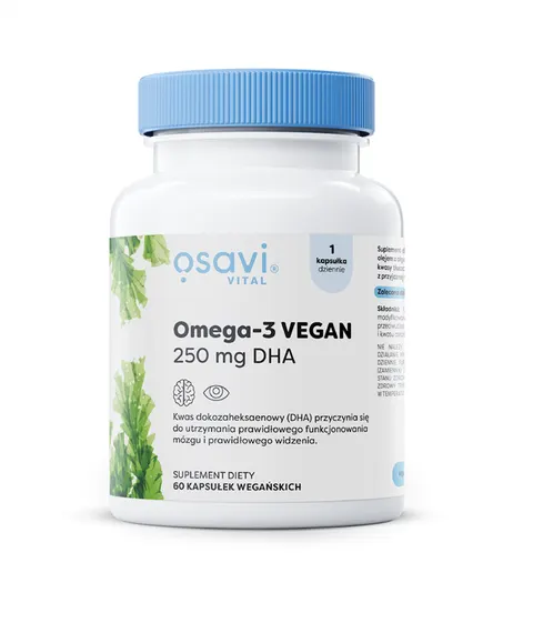 OMEGA-3 VEGAN (250 mg) BEZGLUTENOWA 60 KAPSUŁEK - OSAVI