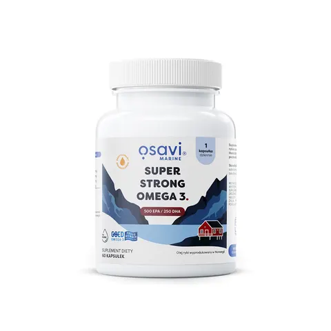 OMEGA-3 SUPER STRONG (800 mg) BEZGLUTENOWA 60 KAPSUŁEK - OSAVI