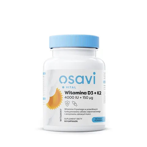 WITAMINA K2 + D3 BEZGLUTENOWA 60 KAPSUŁEK - OSAVI